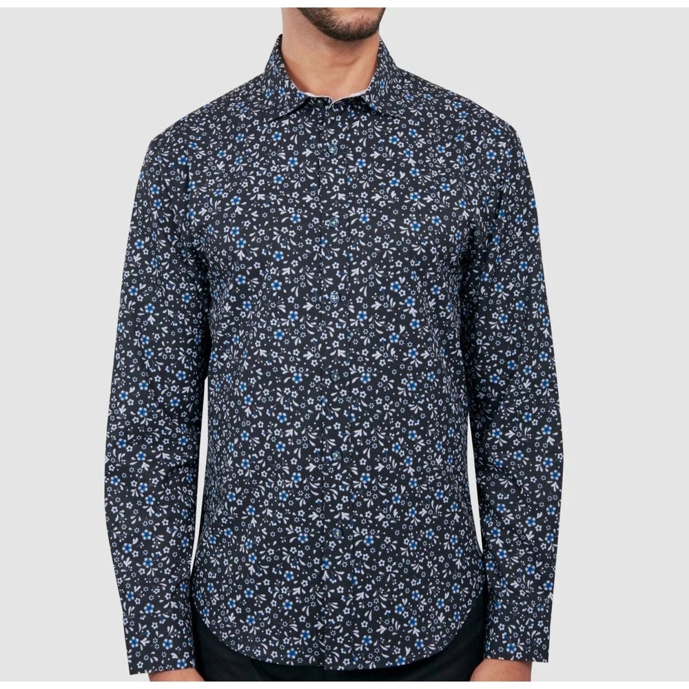 Society of Threads XXL Slim Fit Floral Button Down Shirt Men's